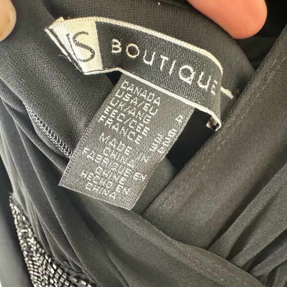 JS Boutique V Neck Knee Length Cocktail Dress Grunge Dark Romantic Size 4 Black - Picture 2 of 11